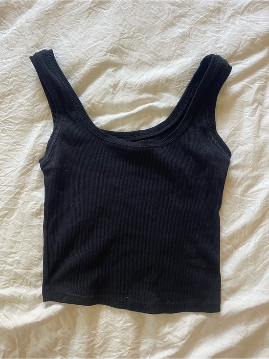 wild fable Tops - wild fable Black Ribbed Scoop Tank Top - Women
